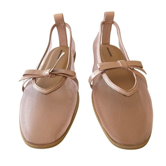 Free People Pink Mesh Mania Bow Flat NEW Size 8 - Picture 3 of 9